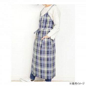フレンズヒル　ロングエプロン　マドラス　ネイビーIS-172-23【お寄せ品、返品キャンセル不可。欠品終売時連絡あり】
