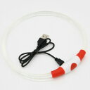 (ペット) GEWALK LED セーフティ フラッシング ネックリング レッド S LGE401【お寄せ品、返品キャンセル不可。欠品終売時連絡あり】(4)