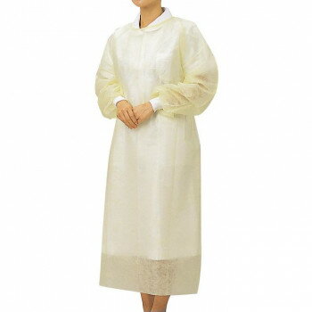 フェルラックNo.55(アイソレーションガウン) イエロー フリーサイズ 1枚入×50袋 076502【お寄せ品、返..