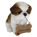 ドッグオーナメント シーズー welcomeサイン 14234【お寄せ品、返品キャンセル不可。欠品終売時連絡あり】