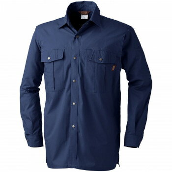 桑和 535 長袖シャツ Lサイズ ネイビー(1)【お寄せ品、返品キャンセル不可。欠品終売時連絡あり】