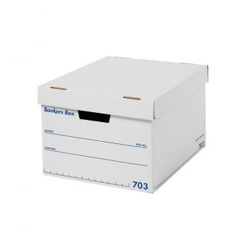 【メーカー直送（大型）】フェローズ バンカーズボックス ブルー (3P) FE-1006001【お寄せ品、返品キャンセル不可。欠品終売時連絡あり】