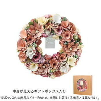 GREEN HOUSE ナチュラルリース L ストロベリーミルク 5366-A【お寄せ品、返品キャンセル不可。欠品終売時連絡あり】 [2]