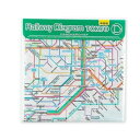 【メール便】 東京カートグラフィック 鉄道路線図 ハンカチ首都圏英語 RHSE【お寄せ品、返品キャンセル不可。欠品終売時連絡あり】