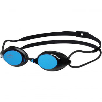 山本光学 SWANS スイムゴーグル ブラック×フラッシュブルーミラー BG-SRX-M BKBL【お寄せ品、返品キャンセル不可。欠品終売時連絡あり】