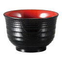 福井クラフト 超耐熱11.0千段汁椀 黒内朱 30003380【お寄せ品、返品キャンセル不可。欠品終売時連絡あり】