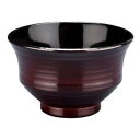 福井クラフト TA羽反筋天竜寺汁椀 溜内黒 33023450【お寄せ品、返品キャンセル不可。欠品終売時連絡あり】