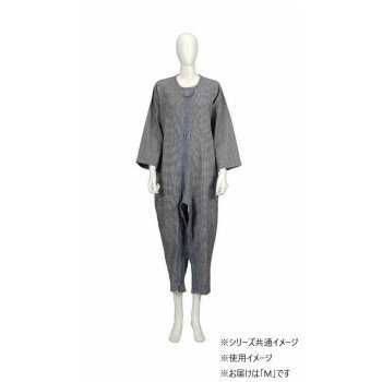 竹虎　ソフトケアねまき両開きファスナー厚手　紺　106443・M【お寄せ品、返品キャンセル不可。欠品終..