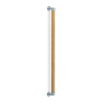 【メーカー直送（大型）】シロクマ　丸棒手すり シルバー/Lオーク BR-514　800mm【お寄せ品、返品キャンセル不可。欠品終売時連絡あり】