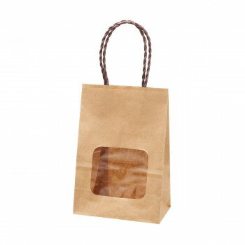 ウィンドウミニバッグ 茶無地 こげ茶 25枚 XZK65108【お寄せ品、返品キャンセル不可。欠品終売時連絡あり】