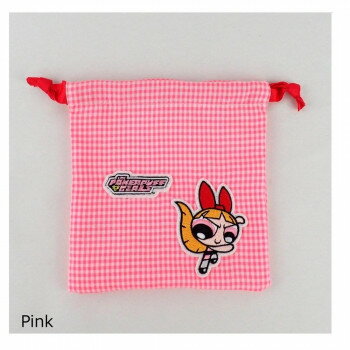 パワーパフガールズ アップリケ巾着ポーチ ピンク F248023-31【お寄せ品、返品キャンセル不可。欠品終売時連絡あり】