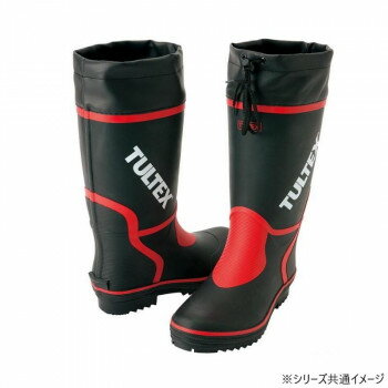 アイトス 4701 カラー長靴 ブラック×レッド 25.5cm【お寄せ品、返品キャンセル不可。欠品終売時連絡あ..