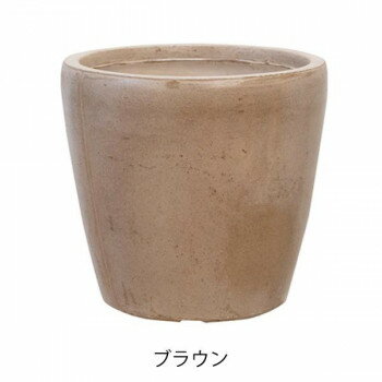 【メーカー直送（大型）】グリーンポット 植木鉢 ファントム ラウンド ブラウン 42cm GA-2042BR【お寄せ品、返品キャンセル不可。欠品終売時連絡あり】(4.0)