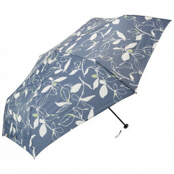 Unisex - umbulatio ハンディールーフ? 折りたたみ傘 60cm リーフ バイオレットブルー U360-1114NV1-BC【お寄せ品、返品キャンセル不可。欠品終売時連絡あり】