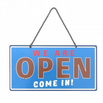 メタルOPEN/CLOSEサイン RESUME TIME BR/BL DE057576【お寄せ品、返品キャンセル不可。欠品終売時連絡あり】