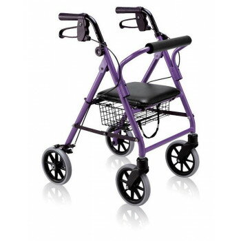 【メーカー直送（大型）】竹虎 歩行車ハッピーミニ 117003・パープルメタリック【お寄せ品、返品キャンセル不可。欠品終売時連絡あり】