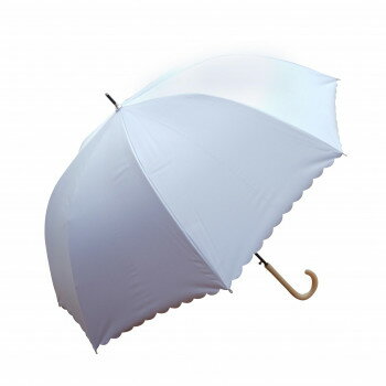 藤田屋 雨晴兼用婦人長傘 60cm 雨晴ドーム型 無地ヒートカット サックス UJ-2561(SH)【お寄せ品、返品キャンセル不可。欠品終売時連絡あり】