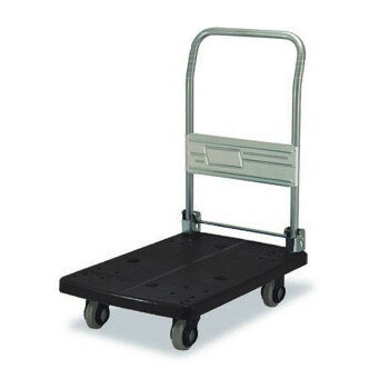 【直送品】静音台車　ハンドル折りたたみ式　最大積載量150kg　PLA150-DX　ブラック【お寄せ品、返品キ..