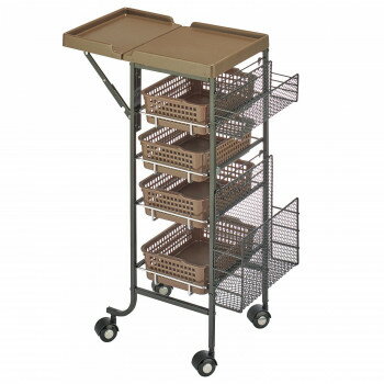 【直送品】サロン向け カウンターワゴン C-196 ブラウン 11962【お寄せ品、返品キャンセル不可。欠品終売時連絡あり】