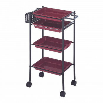 【直送品】サロン向け C-305 トレーワゴン あずき 13509【お寄せ品、返品キャンセル不可。欠品終売時連..