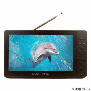 ROOMMATE OVER TIME 7インチ防水テレビ＆ラジオ OT-WPT70G-BK【お寄せ品、返品キャンセル不可。欠品終売時連絡あり】