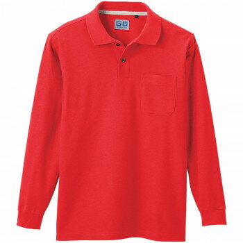 桑和 50590 長袖ポロシャツ(胸ポケット付き) LLサイズ ライトレッド(48) G.GROUND【お寄せ品、返品キャンセル不可。欠品終売時連絡あり】