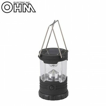 オーム電機 OHM ソーラー充電式 LEDランタン ML-05K【お寄せ品、返品キャンセル不可。欠品終売時連絡あ..