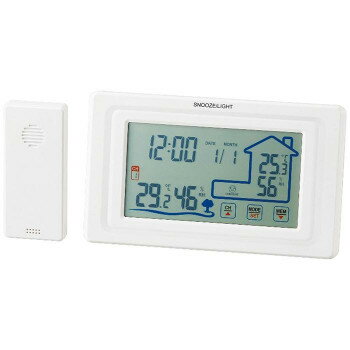 ワイヤレス室外温湿度計付クロック 6181-23 2399-081【お寄せ品、返品キャンセル不可。欠品終売時連絡..