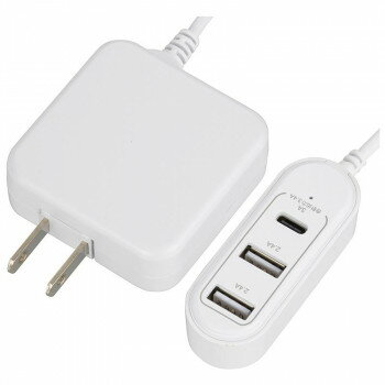 OHM コード付きACアダプター USB電源TypeC+TypeA×2 MAV-AUHB34C-W【お寄せ品、返品キャンセル不可。欠品終売時連絡あり】 OHM コード付きACアダプター USB電源TypeC+TypeA×2 MAV-AUHB34C-W【お寄せ品、返品キャンセル不可。欠品終売時連絡あり】