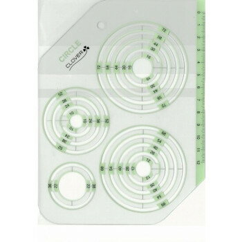 【メール便】 クロバー ピーステンプレート 円形　58-002【お寄せ品、返品キャンセル不可。欠品終売時連絡あり】