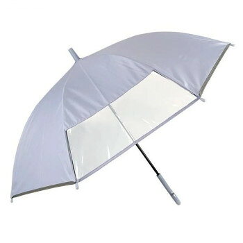 アテイン 傘 学童・晴雨兼用 1駒透明窓付き+反射テープ55cm　パープル 6805【お寄せ品、返品キャンセル不可。欠品終売時連絡あり】
