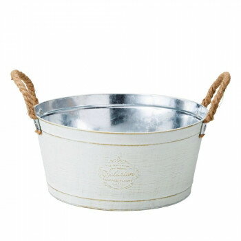 グレイスフルブリキ ホワイト サークルL 4871-A【お寄せ品、返品キャンセル不可。欠品終売時連絡あり】