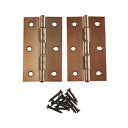 【メール便】 ハイロジック 26034 ブロンズ丁番 76mm 2枚入【お寄せ品、返品キャンセル不可。欠品終売時連絡あり】