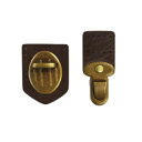 【メール便】 INAZUMA イナズマ 合皮縫付けホック アンティークゴールド 870 焦茶 BA-38A【お寄せ品、返品キャンセル不可。欠品終売時連絡あり】