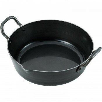 ※代引き不可 同梱不可※北海道、沖縄、離島送料は別途お見積り。※手配完了後は、ご注文キャンセルを承る事が出来ません。指定日可能の表示以外の商品はご指定日不可です。メーカーより取り寄せ商品のため、在庫状況によっては欠品・廃盤の可能性があります。あらかじめご了承ください。揚げ物料理をカラッとサクッと揚げるコツは、油温を一定に保つこと。だから、熱吸収性に優れた鉄製の揚げ鍋にこだわりました。サイズ295×250×105mm 底の厚さ3.2mm個装サイズ：14.2×7.6×21.3cm重量個装重量：1810g素材・材質本体:鉄取手:鉄本体・取手:透明シリコン焼付塗装仕様満水容量: 2.6L、適正油量: 1.2L食洗機:不可IH・ガス火対応生産国日本・広告文責（有限会社パルス・048-551-7965）fk094igrjs