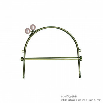 【メール便】 INAZUMA イナズマ パール玉付がま口ベンリー シルバー 横幅約16cm 200 パールホワイト BK..