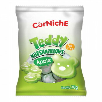 【直送品】コーンニッシュ テディマシュマロ　アップルフレーバー 70g 24個セット 0107-00006【お寄せ..