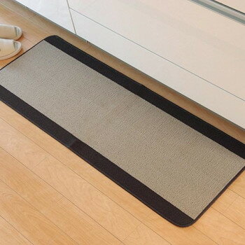 【直送品】キッチンマット 『ピレーネ』 ベージュ 約44×120cm(厚み約7mm) 2024910【お寄せ品、返品キャンセル不可。欠品終売時連絡あり】