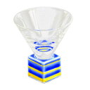 有田焼 有田浪漫グラス SAKE GLASS 正角 黄交趾駒筋【お寄せ品、返品キャンセル不可。欠品終売時連絡あり】