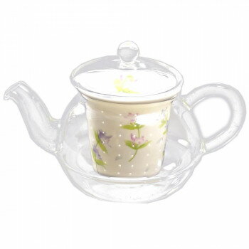 有田焼 セランドグラス おしゃれポット 誕生花シリーズ 9月 りんどう 300cc KA-200【お寄せ品、返品キ..