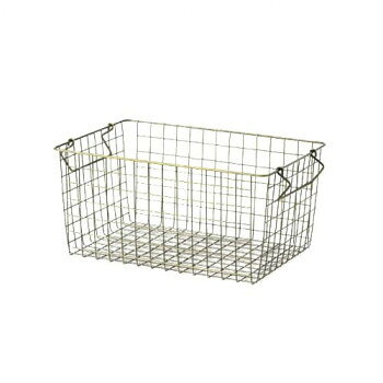 【直送品】63675 スタッキングバスケット アンティークゴールド【お寄せ品、返品キ...