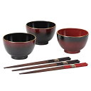 ぼかし塗 汁椀 三客揃(箸付) 2581【お寄せ品、返品キャンセル不可。欠品終売時連絡あり】