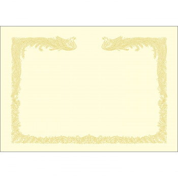 タカ印　OA賞状用紙 雲なし クリーム A4判 縦書用 100P　10-1467　100枚【お寄せ品、返品キャンセル不可。欠品終売時連絡あり】