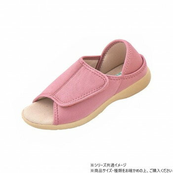 神戸生絲 コベス あし笑顔/ルームシューズ(オープンタイプ)L KT-2 ピンク【お寄せ品、返品キャンセル不可。欠品終売時連絡あり】