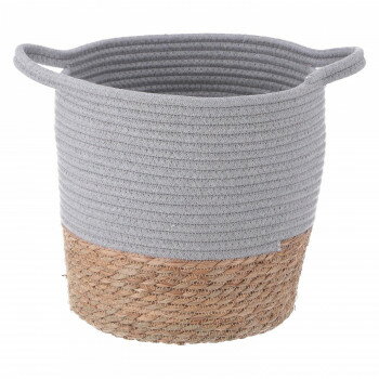 不二貿易 C/D:45386 鉢カバー コットン/ガマ 10号 GY【お寄せ品、返品キャンセル不可。欠品終売時連絡あり】