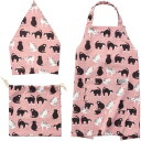 466858 オレオ2 キッズエプロン3Pセット PK【お寄せ品、返品キャンセル不可。欠品終売時連絡あり】
