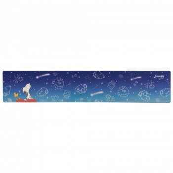 センコー スヌーピー　星空スヌーピー　お手入れ簡単PVC　ロングマット　約45×240cm　ブルー 72066【お寄せ品、返品キャンセル不可。欠品終売時連絡あり】