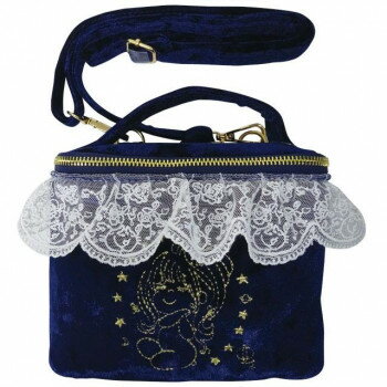 水森亜土 レース＆ベロア2WAYバニティバッグ ほし AD-8332【お寄せ品、返品キャンセル不可。欠品終売時連絡あり】