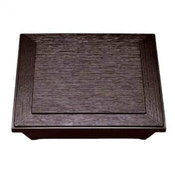 福井クラフト　A8.5寸ダイヤ松花堂新溜(蓋親) 21080020【お寄せ品、返品キャンセル不可。欠品終売時連..