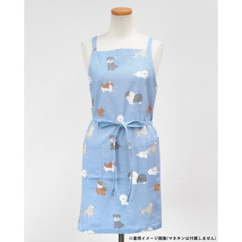 フレンズヒル ショートエプロン ドギーズ ブルー WS-139-20【お寄せ品、返品キャンセル不可。欠品終売時連絡あり】